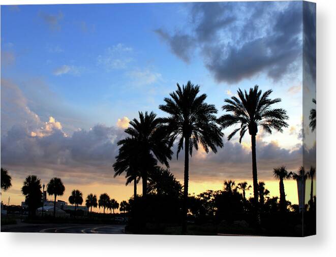 Sunset Canvas Print featuring the photograph Florida Sunset by Jeanne Juhos