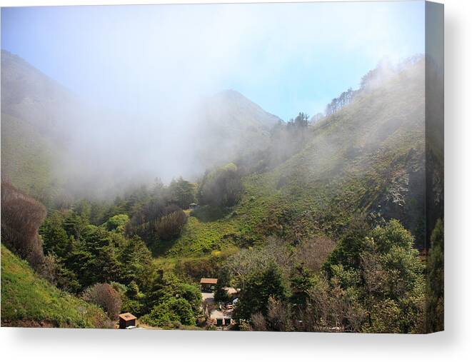 Northern California Canvas Print featuring the photograph Foggy Canyon by Dina Calvarese