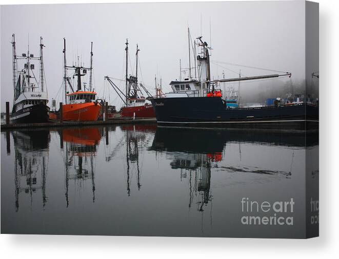 Fog Canvas Print featuring the photograph Foggy Reflections by Kami McKeon
