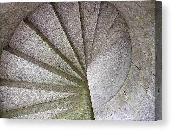 Fort Knox Canvas Print featuring the photograph Fort Knox Granite Spiral Staircase by Glenn Gordon
