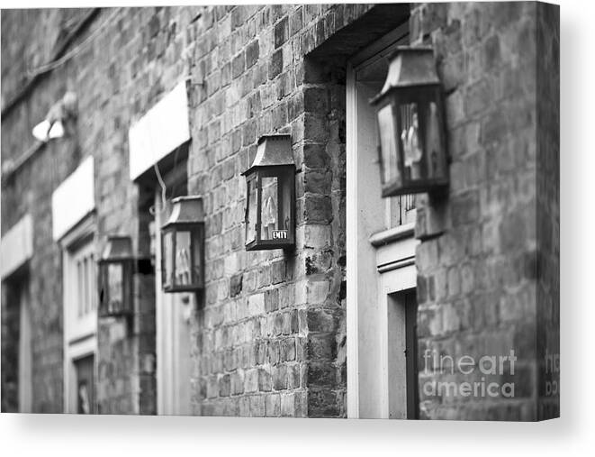 New Orleans Canvas Print featuring the photograph French Quarter Lamps by Leslie Leda