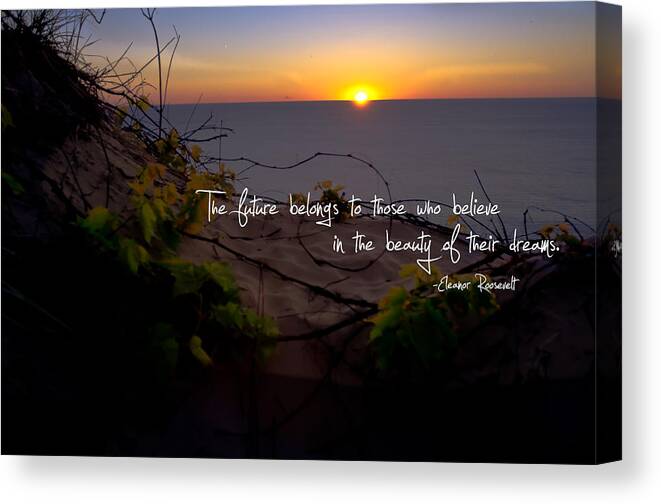 Quote Photos Canvas Print featuring the photograph Future Dreams by Jason Naudi Photography