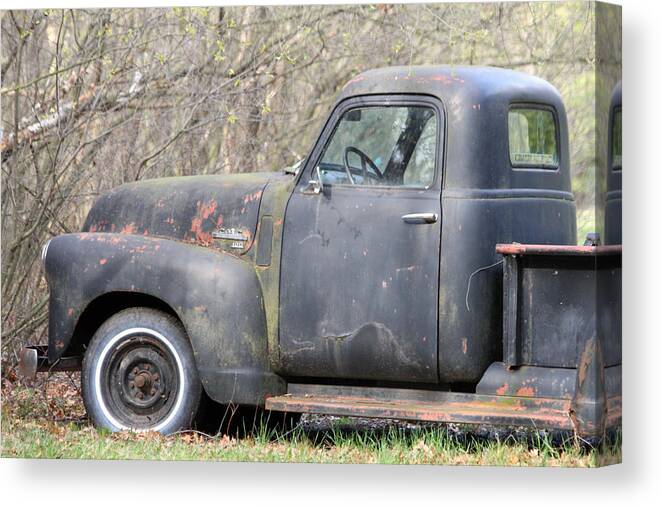 Gmc Canvas Print featuring the photograph GMC Rusting at Rest by Mark J Seefeldt