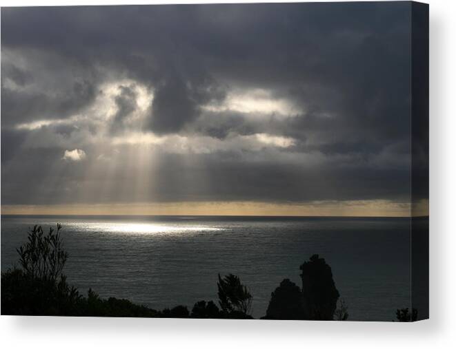 Landscape Canvas Print featuring the photograph God's Torch by Jan Lawnikanis