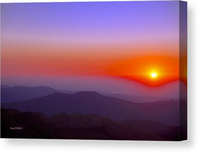Sunrise Canvas Print featuring the photograph Good Morning Everyone by Stephen Johnson