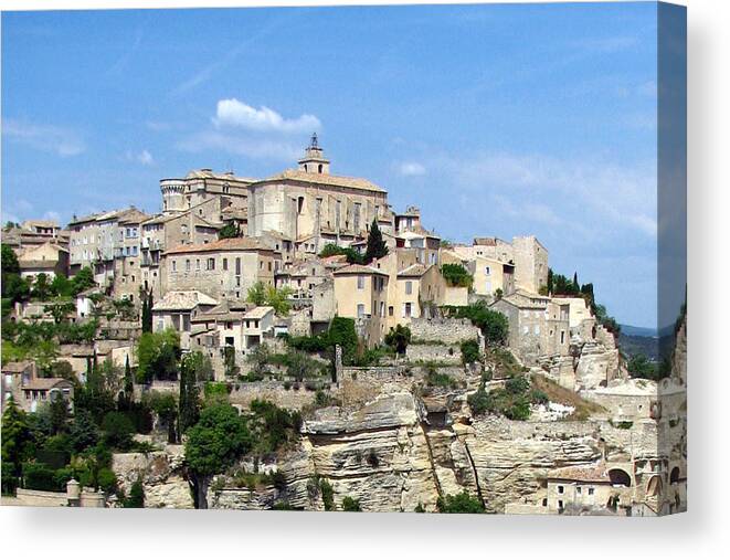 Gordes Canvas Print featuring the photograph Gordes in Provence by Carla Parris