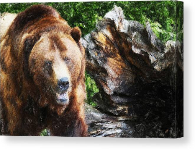 Art Canvas Print featuring the painting Grizzly 301 by Dean Wittle