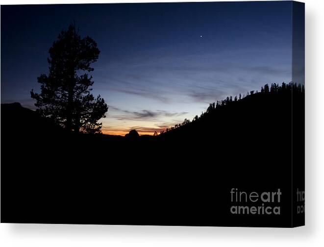 Yosemite Canvas Print featuring the photograph Half Dome Sunset by Jim And Emily Bush