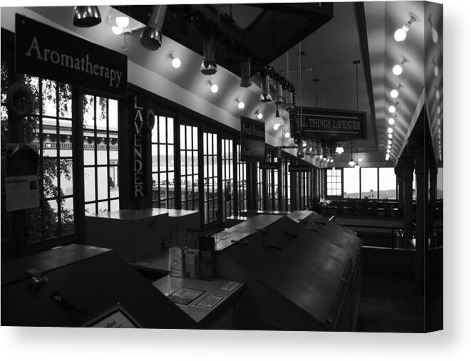 Shops Market Storefront Canvas Print featuring the photograph Herbal Essence by Phil Cappiali Jr