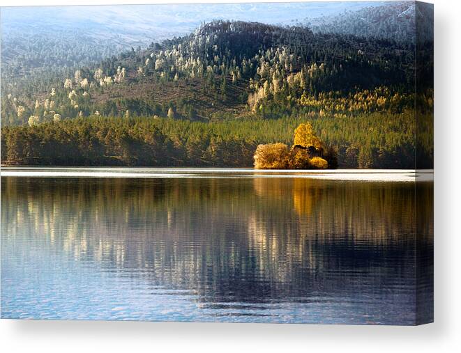 Scotland Canvas Print featuring the photograph Highland reflections by Dorit Fuhg