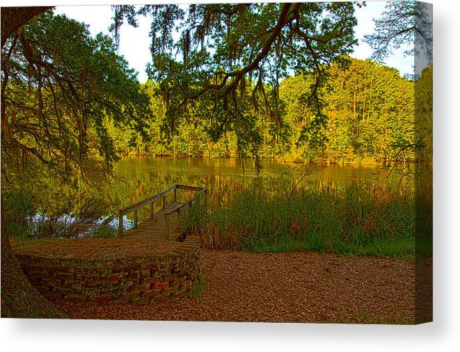 Pond Canvas Print featuring the photograph Hobcaw Barony Pond by Bill Barber