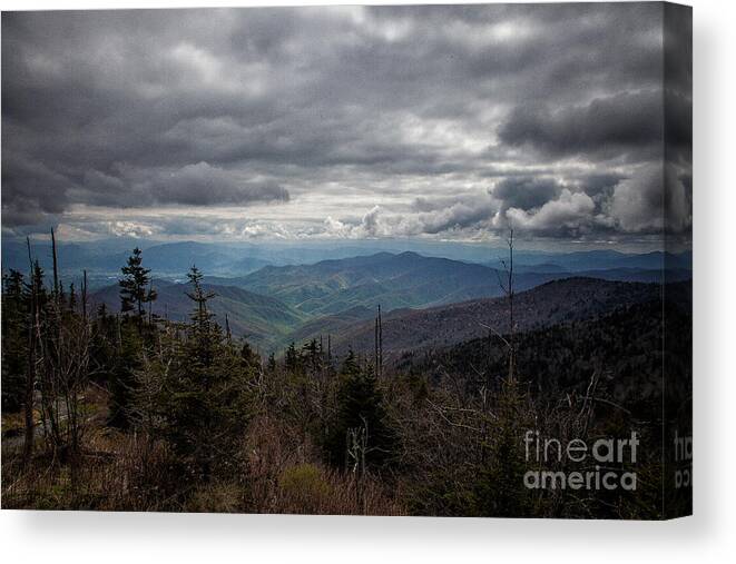 Clingmans Dome Canvas Print featuring the photograph I Can See For Miles by Ronald Lutz