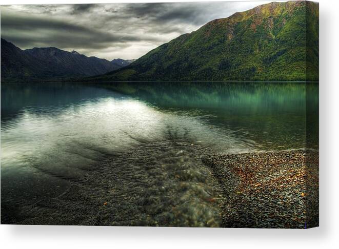 Kenai Lake Canvas Print featuring the photograph Kenai Lake with Storm Clouds by Michele Cornelius