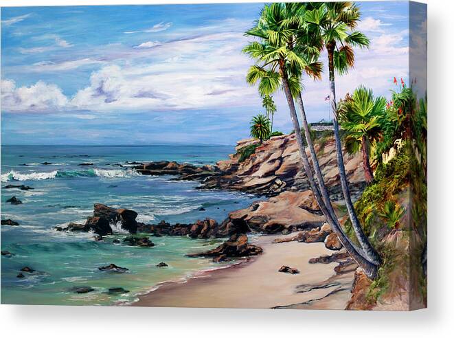 Laguna Beach Canvas Print featuring the painting Laguna Beach by Lisa Reinhardt