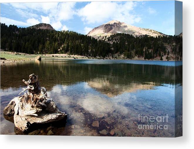 Lassen Volcanic National Park Canvas Print featuring the photograph Lassen Mountain Lakes by Adam Jewell