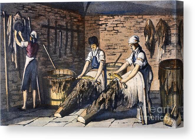 Leather Manufacture, 1800 Canvas Print