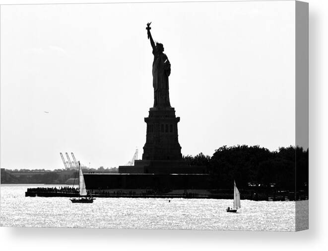 America Canvas Print featuring the photograph Liberty Island by Artistic Photos