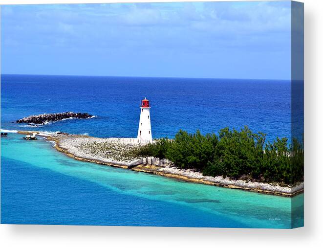 High Quality Canvas Print featuring the photograph Lighthouse in Nassau by George Bostian