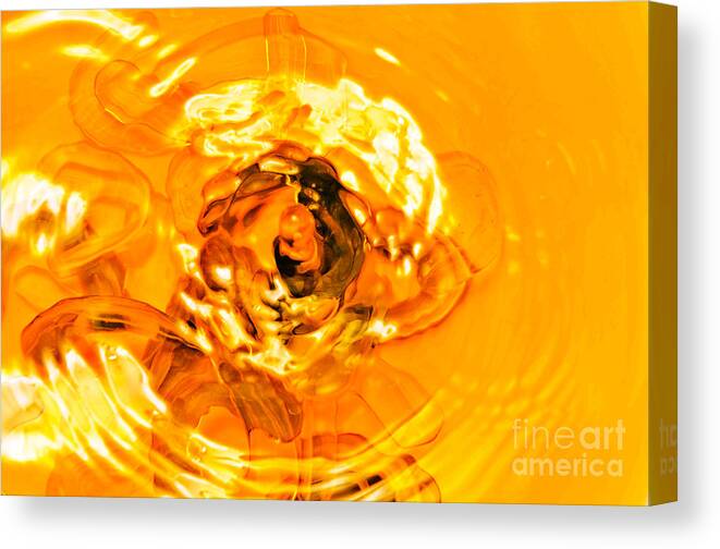 Water Canvas Print featuring the photograph Liquid Gold by Andee Design