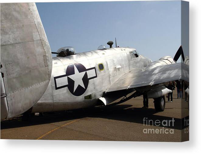 Transportation Canvas Print featuring the photograph Lockheed PV-2 Harpoon Military Aircraft . 7d15817 by Wingsdomain Art and Photography