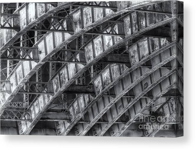 Clarence Holmes Canvas Print featuring the photograph Longfellow Bridge Arches IV by Clarence Holmes
