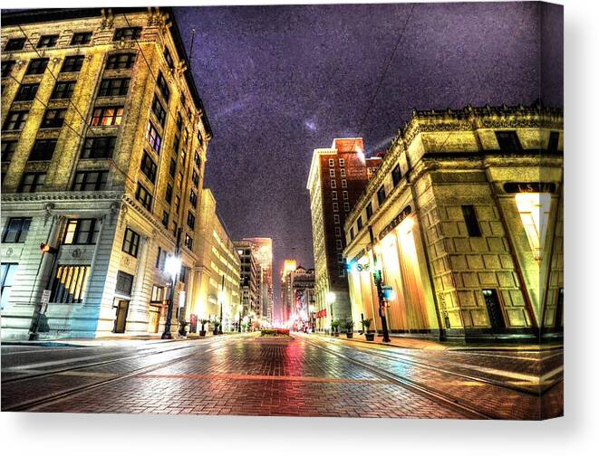 Main St. Canvas Print featuring the photograph Main Street by David Morefield