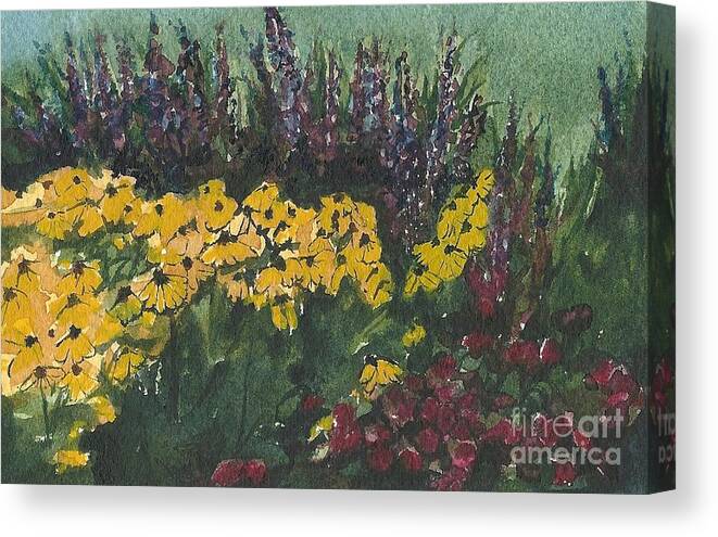 Flowers Canvas Print featuring the painting Maine Blooms by Lynn Babineau
