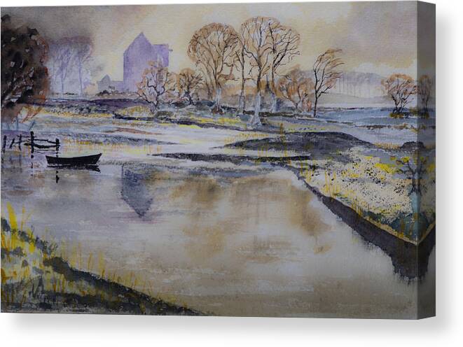 Water Canvas Print featuring the painting Morning Calm by Rob Hemphill