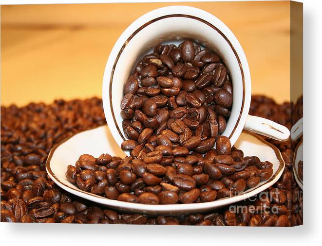 Coffee Canvas Print featuring the photograph Morning Desire by Teresa Zieba