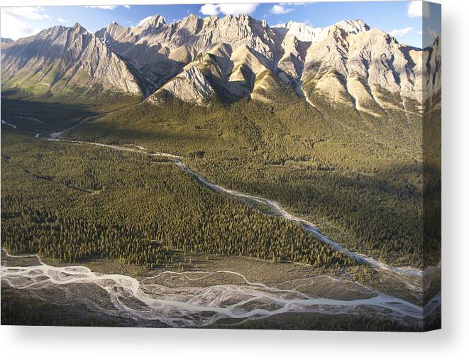 Mp Canvas Print featuring the photograph Mountains Above Coral Creek And Cline by Matthias Breiter