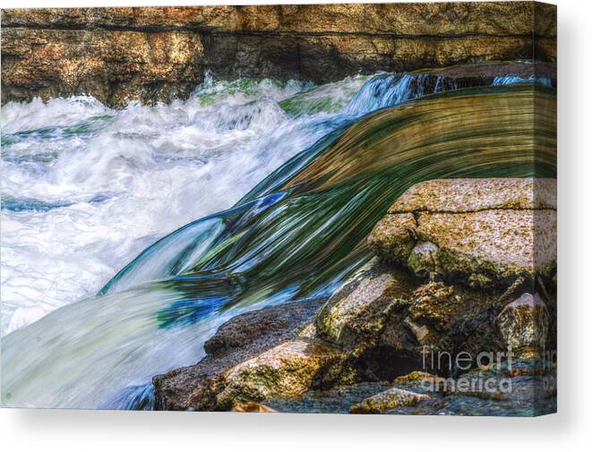 Landscape Canvas Print featuring the photograph Natural Spring Waterfall Big River by Peggy Franz