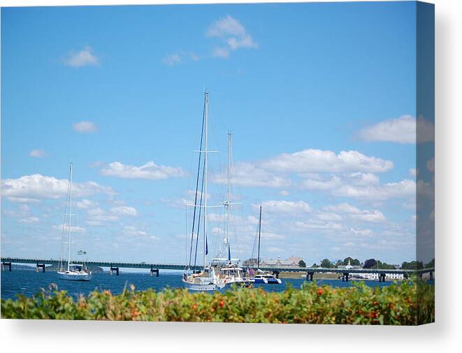 Newport Ri Canvas Print featuring the photograph Newport RI Summertime by Mary McAvoy