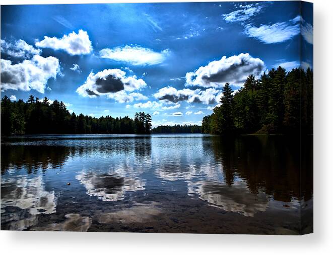 Lake Canvas Print featuring the photograph NH Lake 4 by Edward Myers