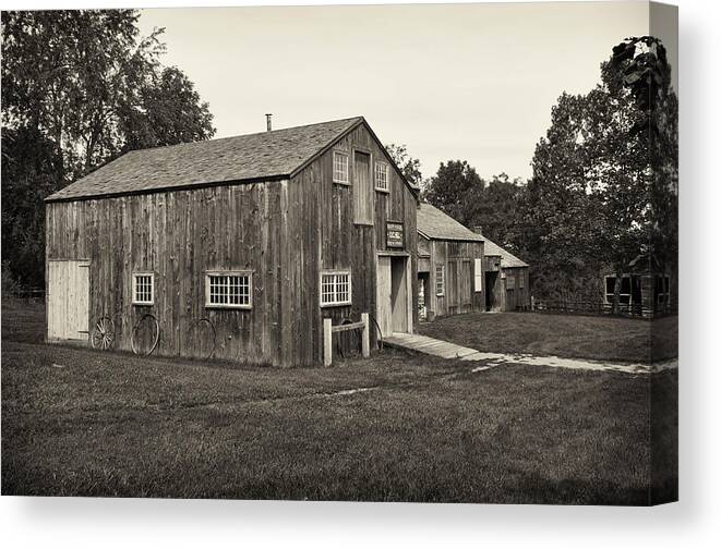 Guy Whiteley Photography Canvas Print featuring the photograph OC Hill Wagonmaker-Wheelwright Shop by Guy Whiteley