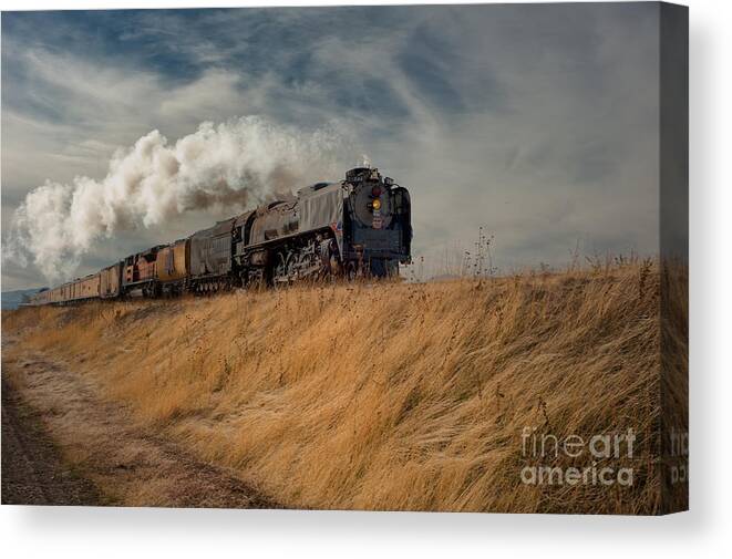 Train Canvas Print featuring the photograph Old 844 by Dennis Hammer