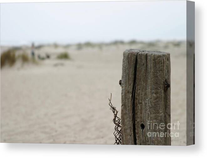 Old Canvas Print featuring the photograph Old Fence Pole by Henrik Lehnerer