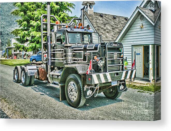 Trucks Canvas Print featuring the photograph Old Hayes HDR by Randy Harris