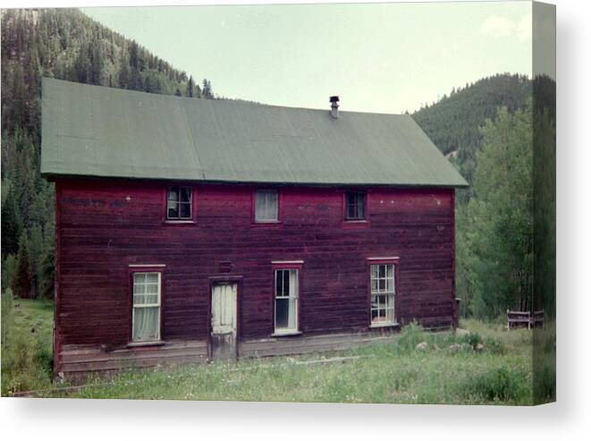 Vintage Canvas Print featuring the photograph Old Hotel by Bonfire Photography