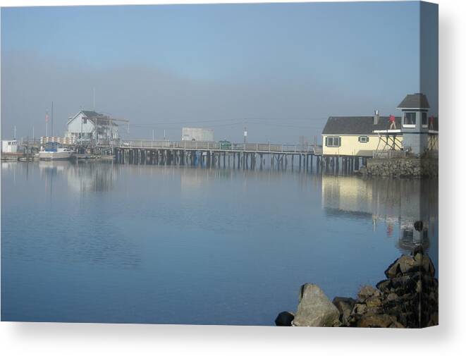 Pier Canvas Print featuring the photograph Old Seabeck Pier by Wanda Jesfield