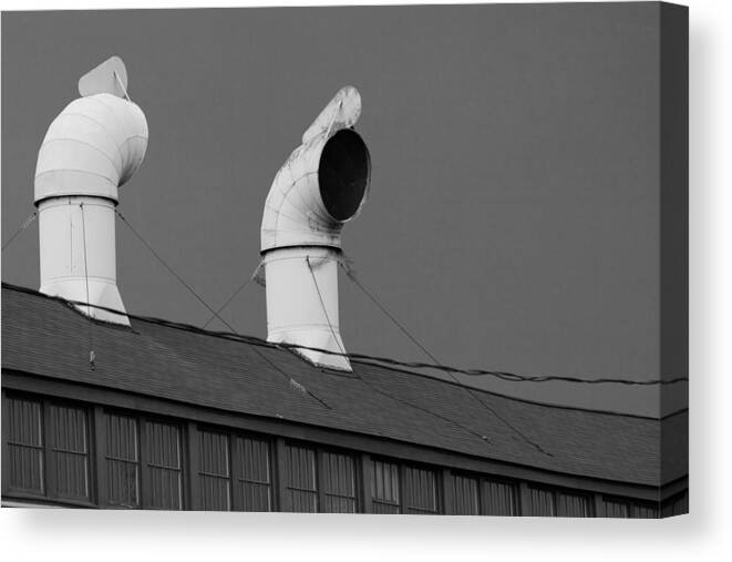 Industry Canvas Print featuring the photograph Old Vents by Kyle Lee