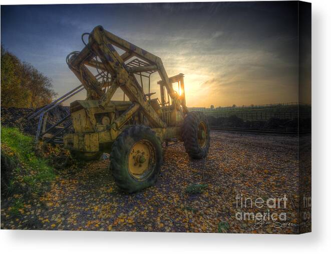 Art Canvas Print featuring the photograph Oldskool Forklift by Yhun Suarez