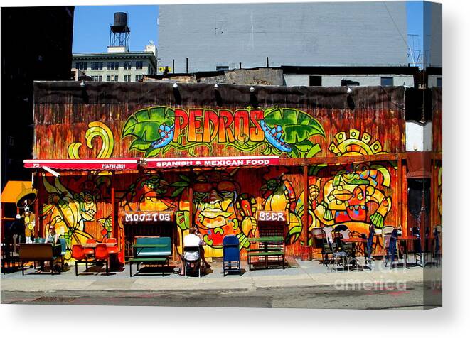 Bklyn Canvas Print featuring the photograph Pedros by Mark Gilman