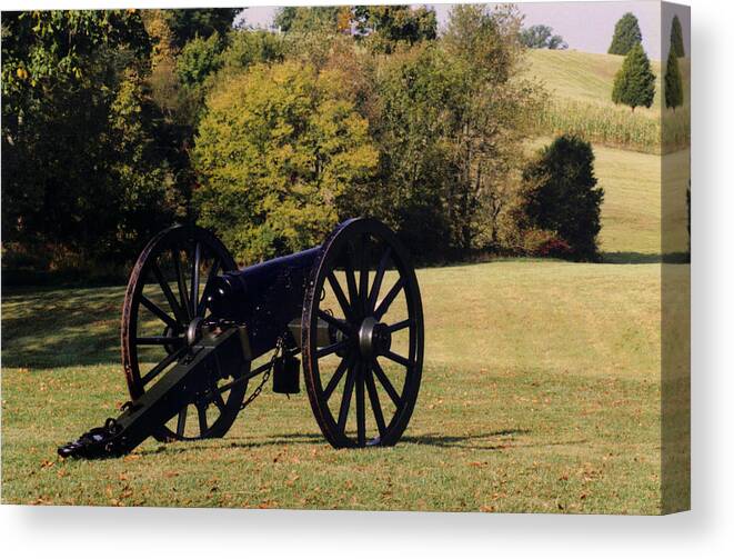 Military Canvas Print featuring the photograph Perryville Cannon by Stacy C Bottoms