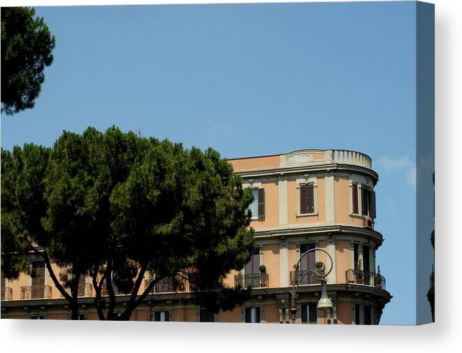 Italy Canvas Print featuring the photograph Piazza Cavour by Joseph Yarbrough