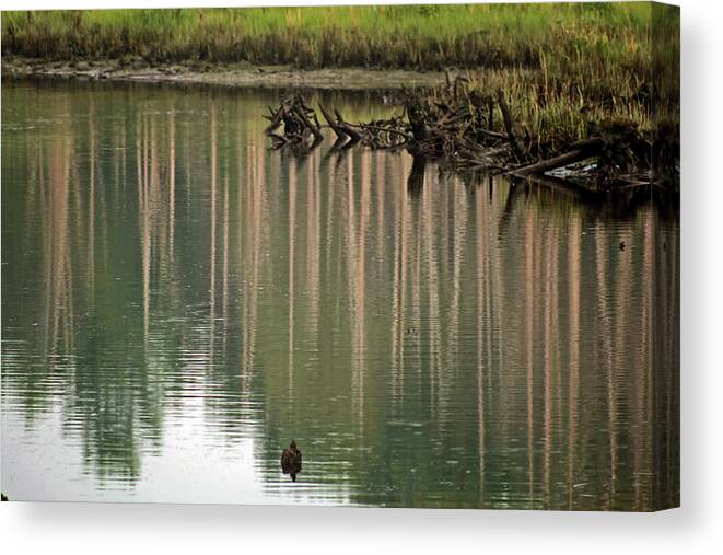 Pickle Factory Canvas Print featuring the photograph Pickle Pond by Tom Singleton