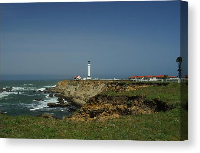 California Canvas Print featuring the photograph Point Arena Lighthouse by David Armentrout