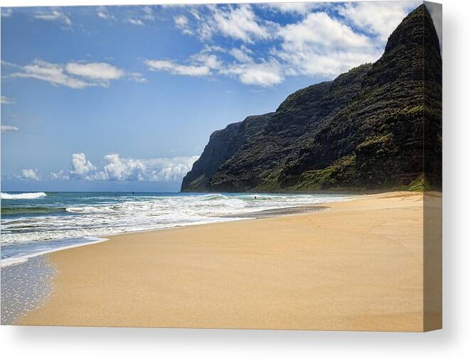 Polihale Canvas Print featuring the photograph Polihale Beach by Kelley King