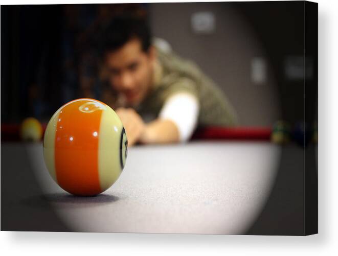 Sport Canvas Print featuring the photograph Pool Game by Mark Ashkenazi