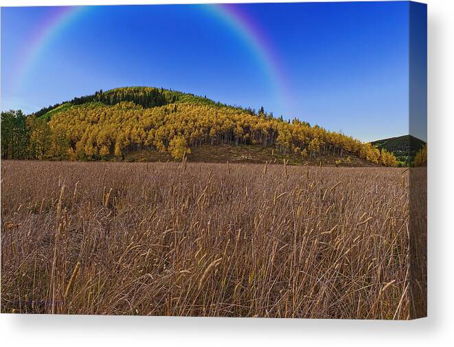 Foothills Canvas Print featuring the photograph Pot Of Gold by Edward Kovalsky