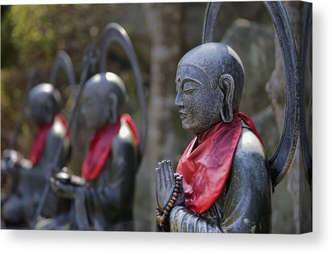 Jizo Canvas Print featuring the photograph Prayer by Karen Walzer